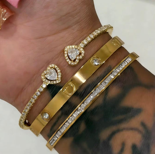 BIGKARTEL Luxe “Heart of Gold” Bracelet Stack